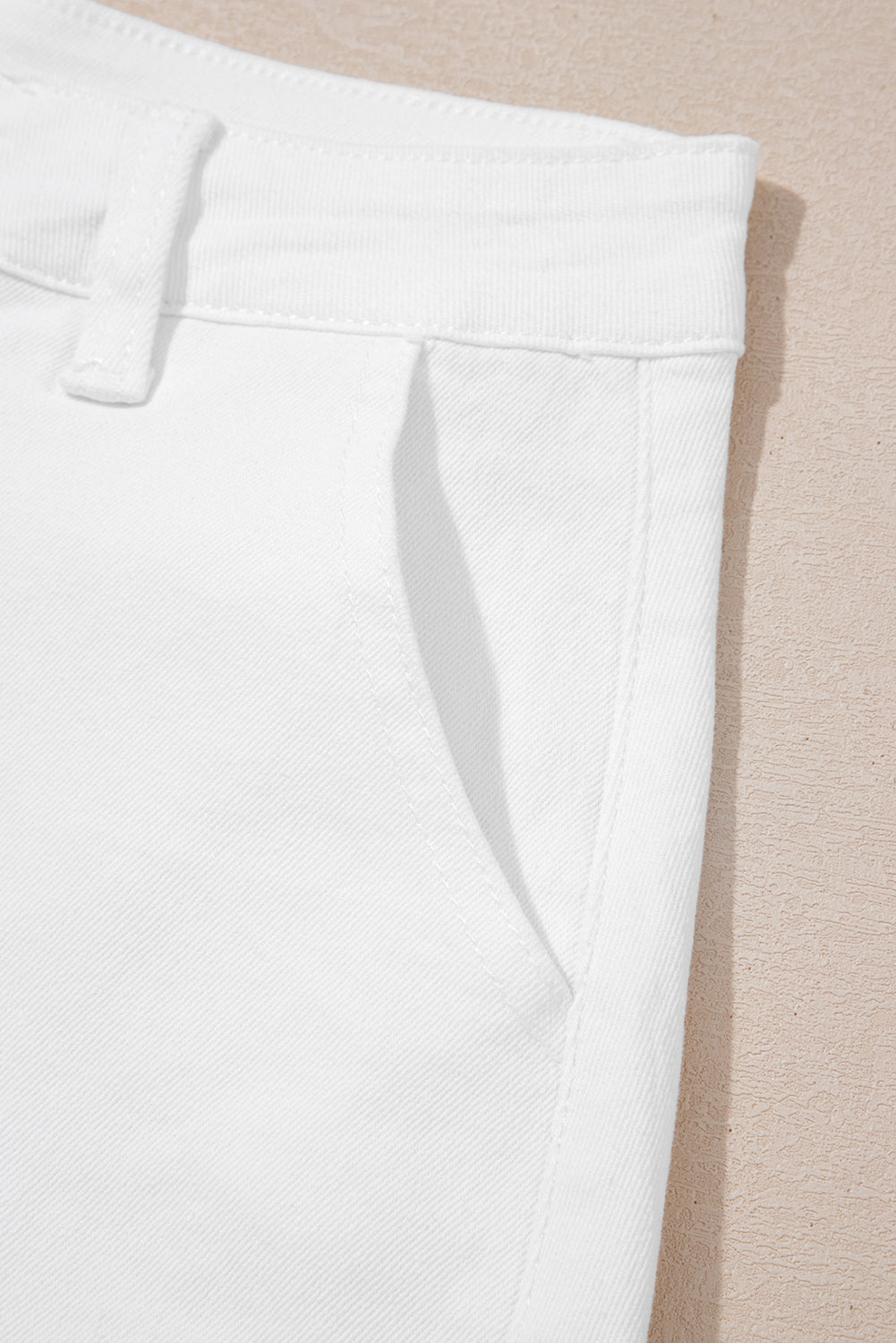 Sail Blue Scalloped Hemline Light Wash Denim Shorts
