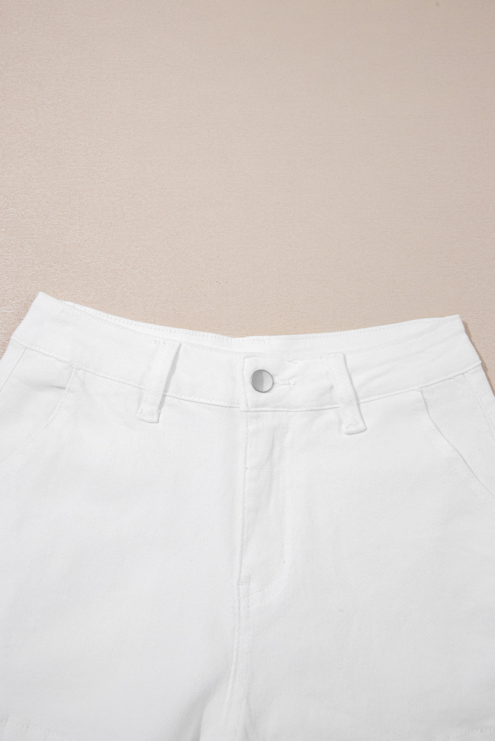 Sail Blue Scalloped Hemline Light Wash Denim Shorts